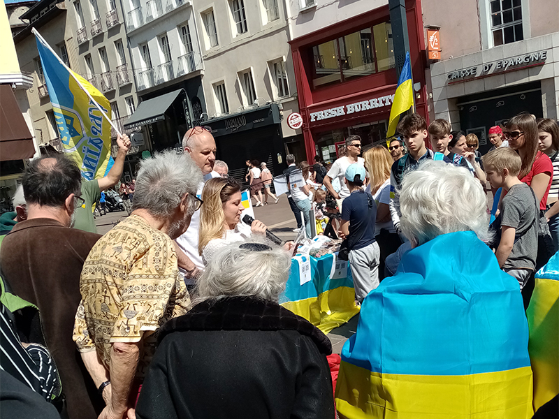 Ukraine. Rassemblement grenoblois au 67e jour de guerre