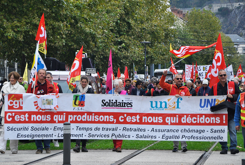 Nouvelle étape dans l’action syndicale interprofessionnelle ce 10 novembre en Isère