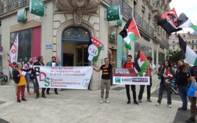 Grenoble. Action contre la banque BNP Paribas, complice de la colonisation en Palestine