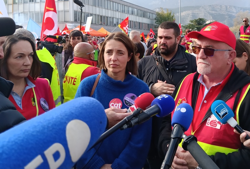 image article Pont-de-Claix. Vencorex, « faillite organisée », lance Sophie Binet sur le piquet de grève